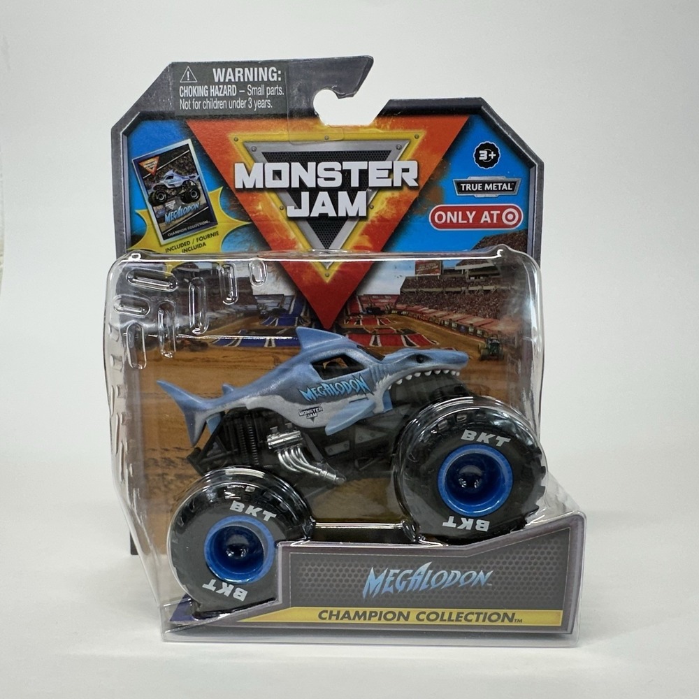 Spin Master Monster Jam Truck Megalodon Truck Champion Target Exclusive New 1:64